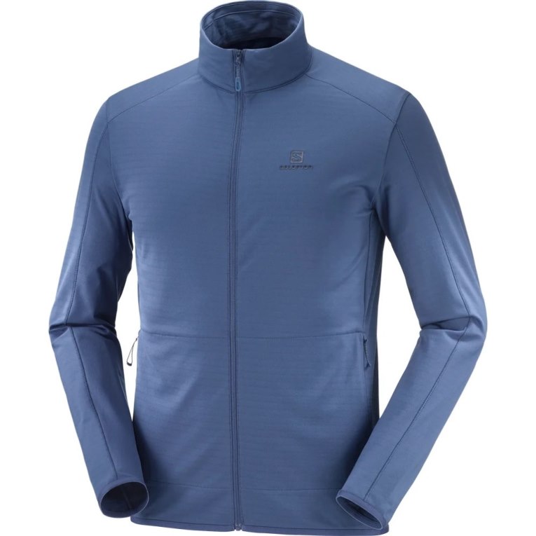 Casaco Salomon Essential Lightwarm Full Zip Masculino Azul Marinho | PT Z05928